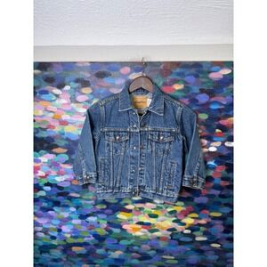 Levi Strauss Signature Boys Size 6 Medium Wash Denim Trucker Jacket